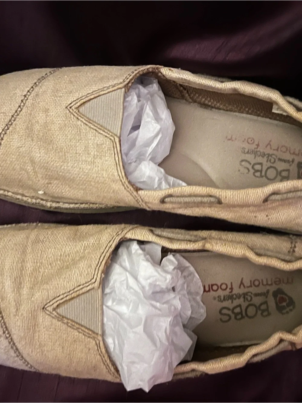 BOBS from Skechers Women's Tan Espadrille Slip-Ons
